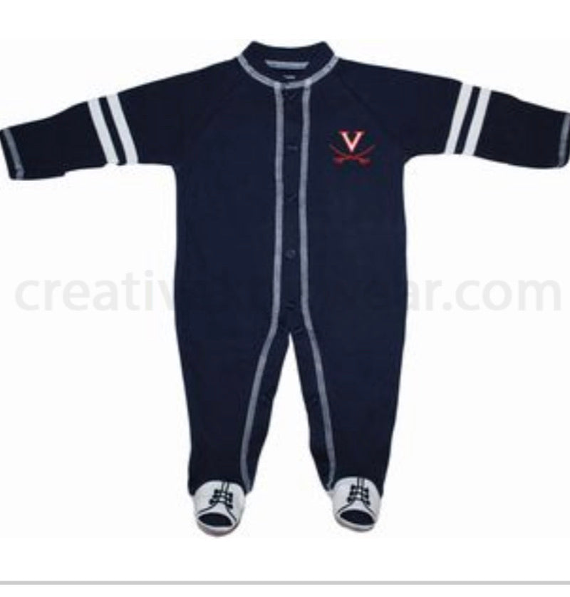 Virginia Cavaliers  Sports Shoe Footed Romper - AtlanticCoastSports