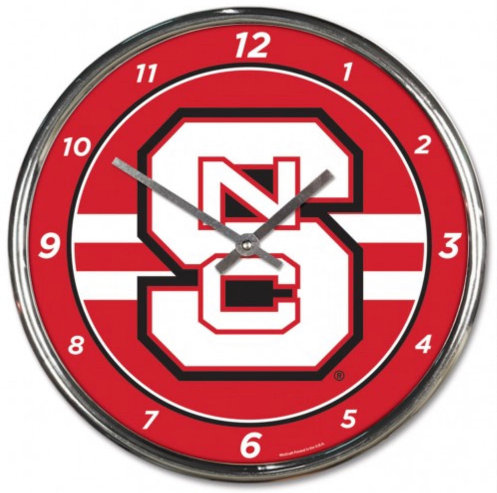 NORTH CAROLINA STATE UNIVERSITY CHROME CLOCK - AtlanticCoastSports