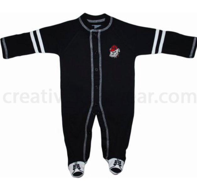 Georgia Bulldogs Sports Shoe Footed Romper - AtlanticCoastSports