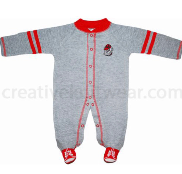 Georgia Bulldogs Sports Shoe Footed Romper - AtlanticCoastSports