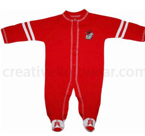 Georgia Bulldogs Sports Shoe Footed Romper - AtlanticCoastSports