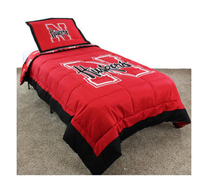 NCAA Nebraska Cornhuskers Reversible Comforter Set - AtlanticCoastSports
