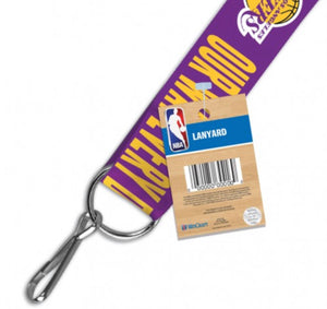 LOS ANGELES LAKERS SLOGAN LANYARD W/DETACHABLE BUCKLE 1" - AtlanticCoastSports