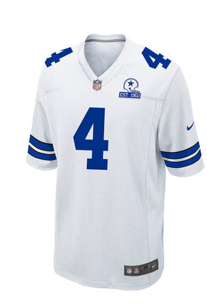 Dallas Cowboys 60th Anniversary Dak Prescott #4 Nike White Game Replica Jersey Item #: 200710190 - AtlanticCoastSports
