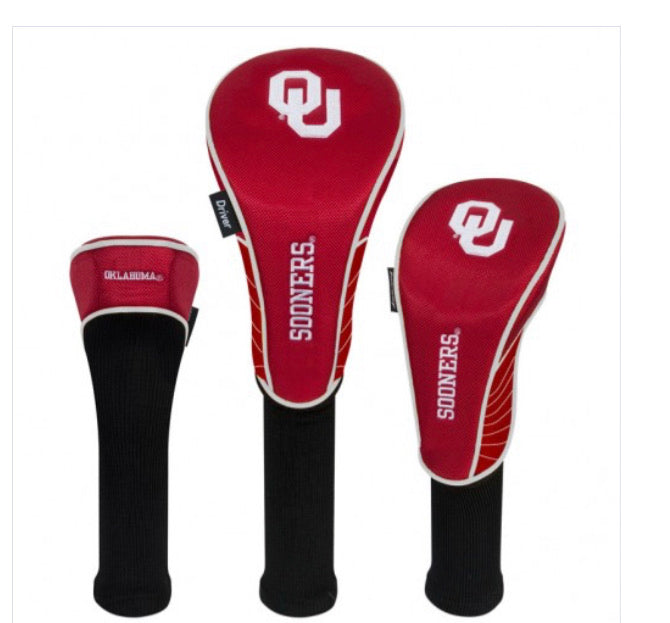 Oklahoma University set of 3 Golf Head Covers - AtlanticCoastSports