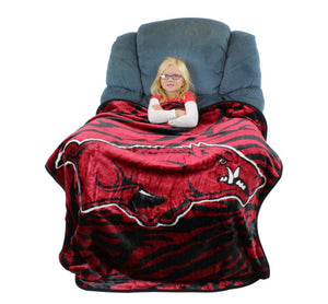 NCAA Arkansas Razorbacks Soft Raschel Throw Blanket - AtlanticCoastSports