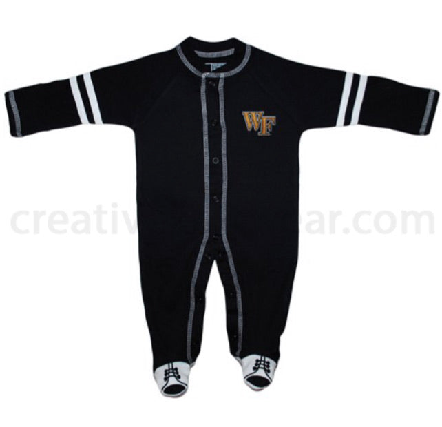 Wake Forest Demon Decs Sports Shoe Footed Romper - AtlanticCoastSports