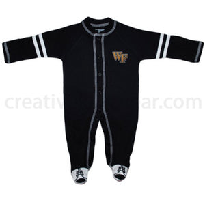 Wake Forest Demon Decs Sports Shoe Footed Romper - AtlanticCoastSports