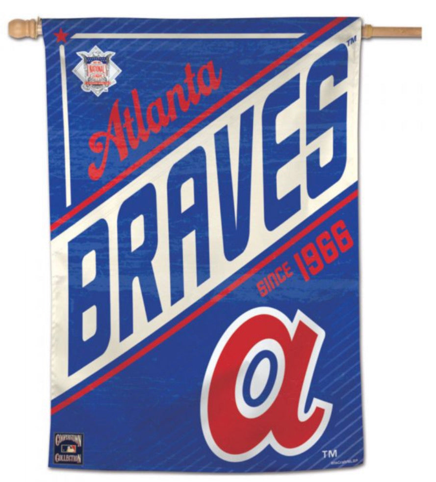 Atlanta Braves /  Cooperstown Vertical Flag 28" X 40" - AtlanticCoastSports
