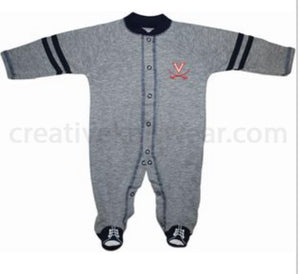 Virginia Cavaliers  Sports Shoe Footed Romper - AtlanticCoastSports