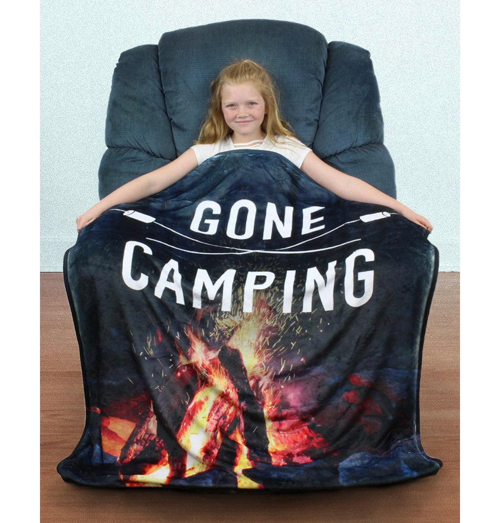 Gone Camping Throw Blanket - AtlanticCoastSports