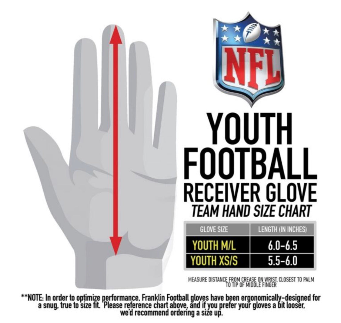 Atlanta Falcons Youth Receiver Gloves - AtlanticCoastSports