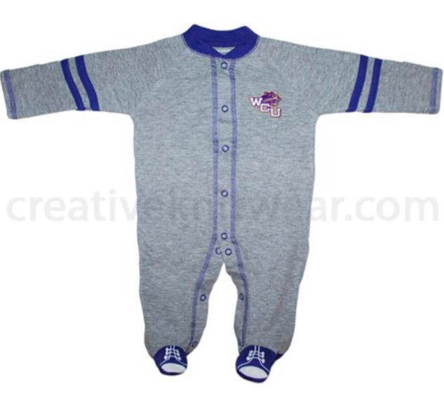 Western Carolina Catamounts Sports Shoe Footed Romper - AtlanticCoastSports