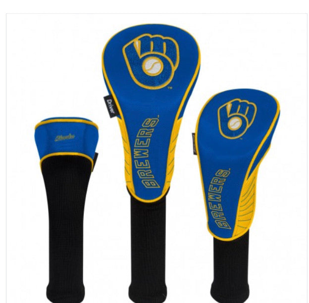 Milwaukee Brewers 3 Set Golf Headcovers - AtlanticCoastSports