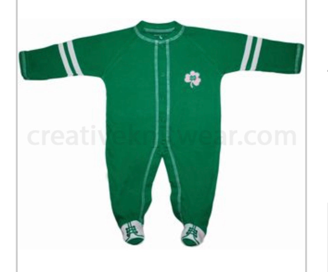 Notre Dame Fighting Irish Sports Shoe Footed Romper - AtlanticCoastSports