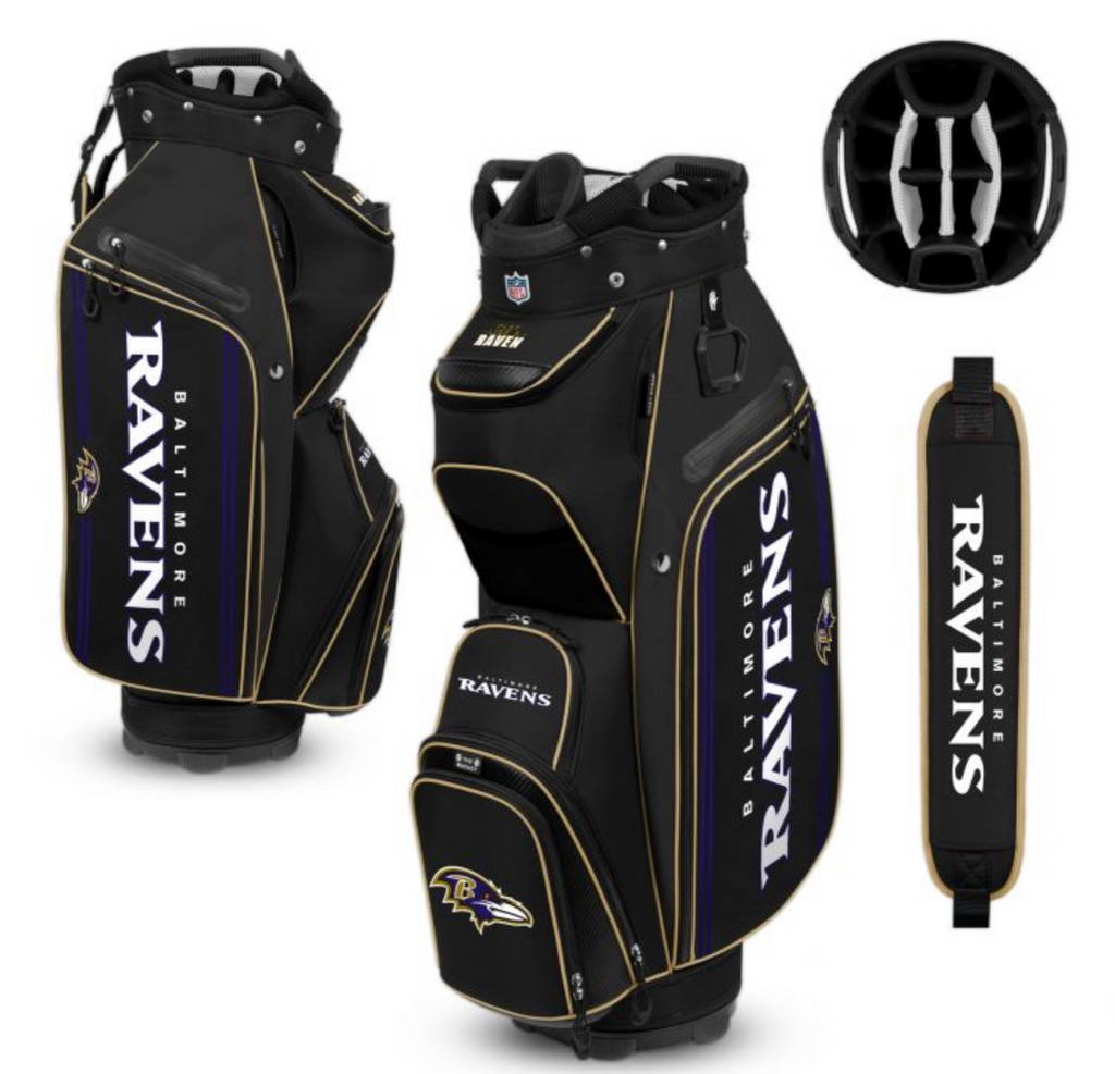 Baltimore Ravens Cooler Cart golf Bag 3 Free Shipping - AtlanticCoastSports