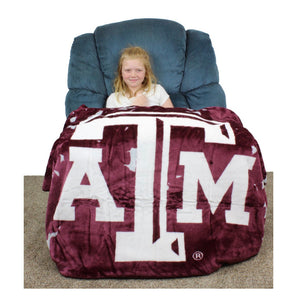 NCAA Texas A&M Aggies Huge Raschel Throw Blanket - AtlanticCoastSports