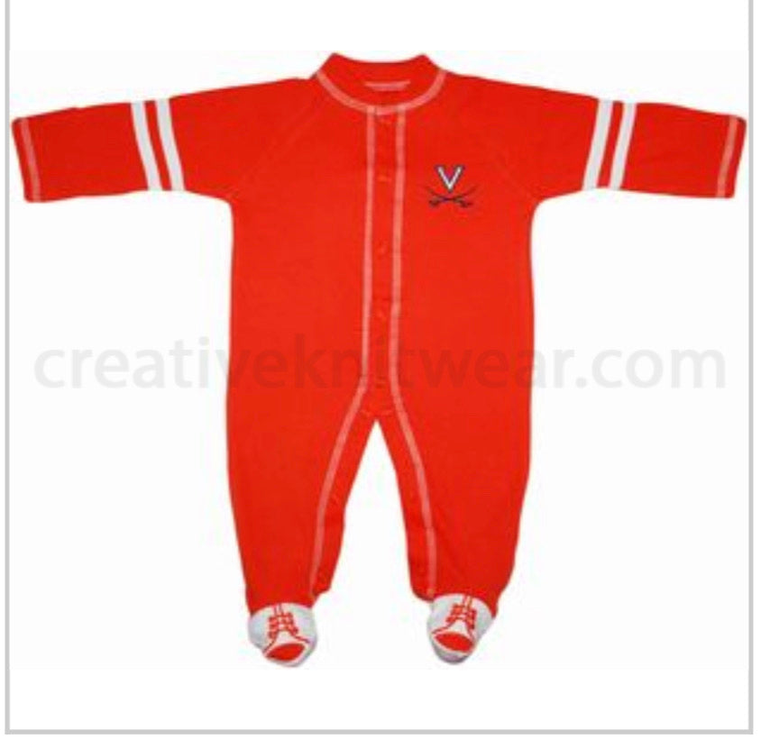 Virginia Cavaliers  Sports Shoe Footed Romper - AtlanticCoastSports