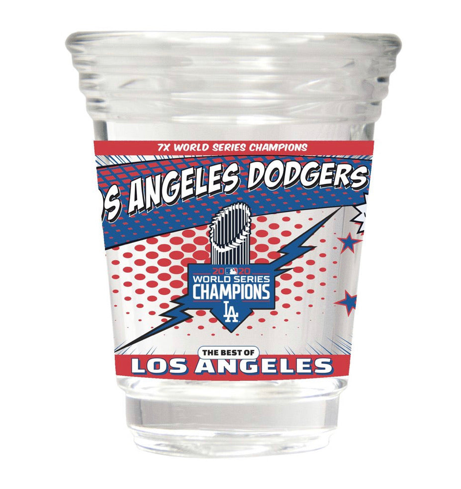 Los Angeles Dodgers MLB 2020 World Series Champion 2 oz. Round Shot Glass - AtlanticCoastSports