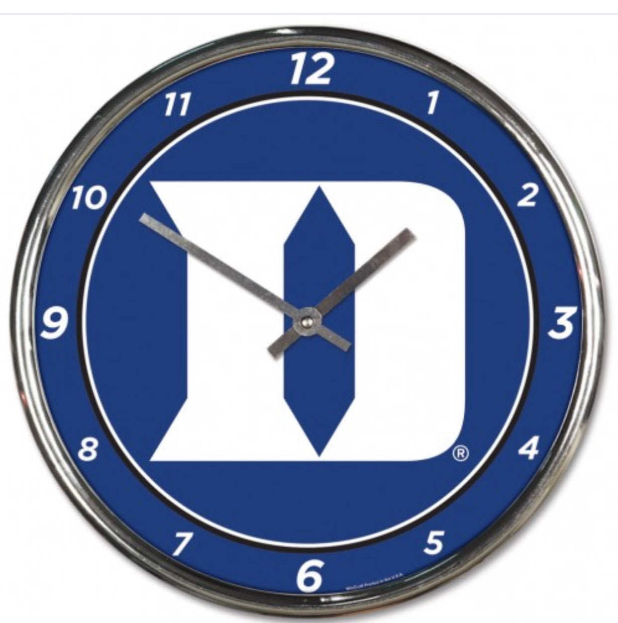 DUKE UNIVERSITY CHROME CLOCK - AtlanticCoastSports