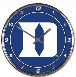 DUKE UNIVERSITY CHROME CLOCK - AtlanticCoastSports