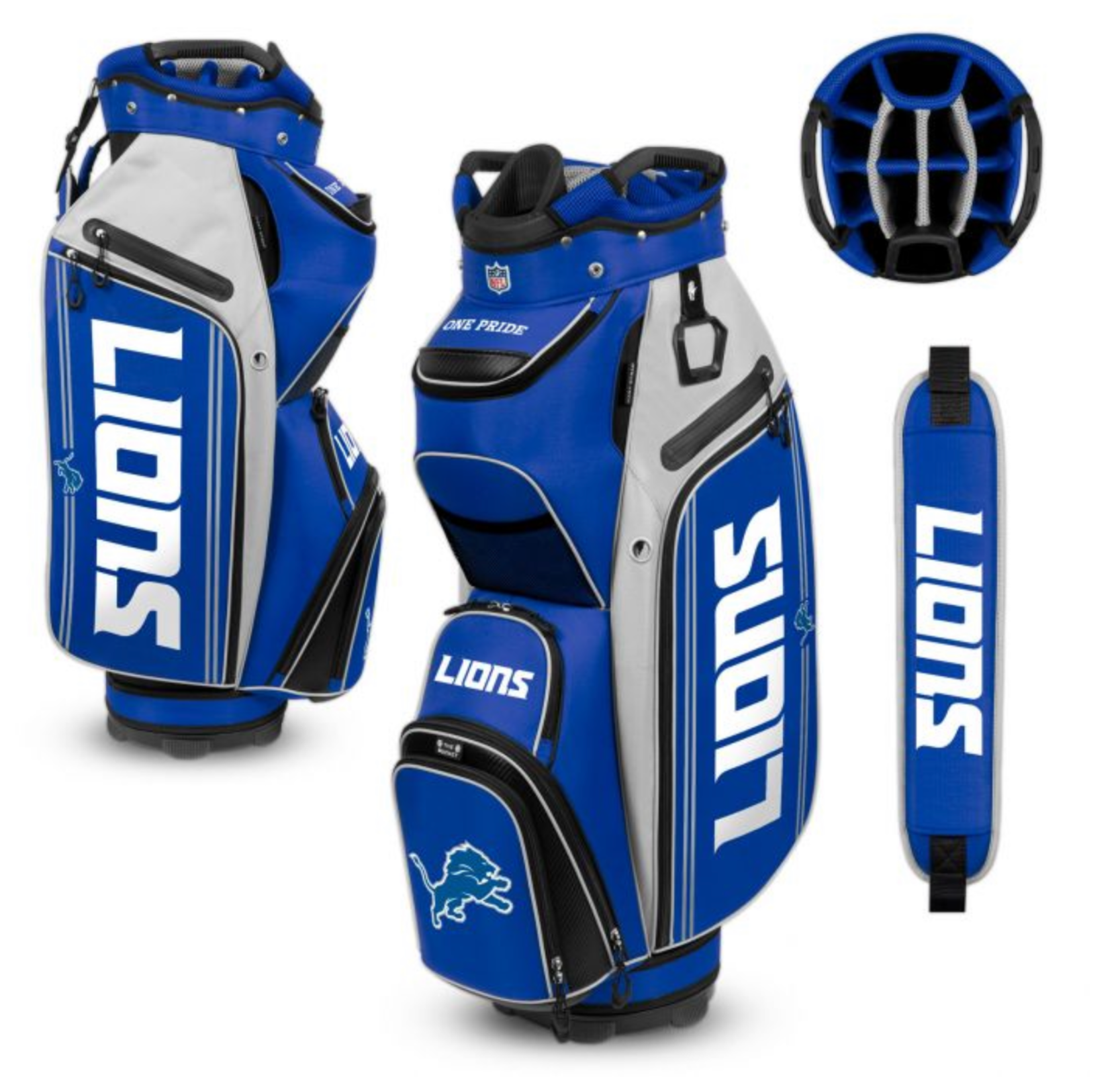 Detroit Lions Bucket 3 Cooler Cart Bag Free Shipping - AtlanticCoastSports