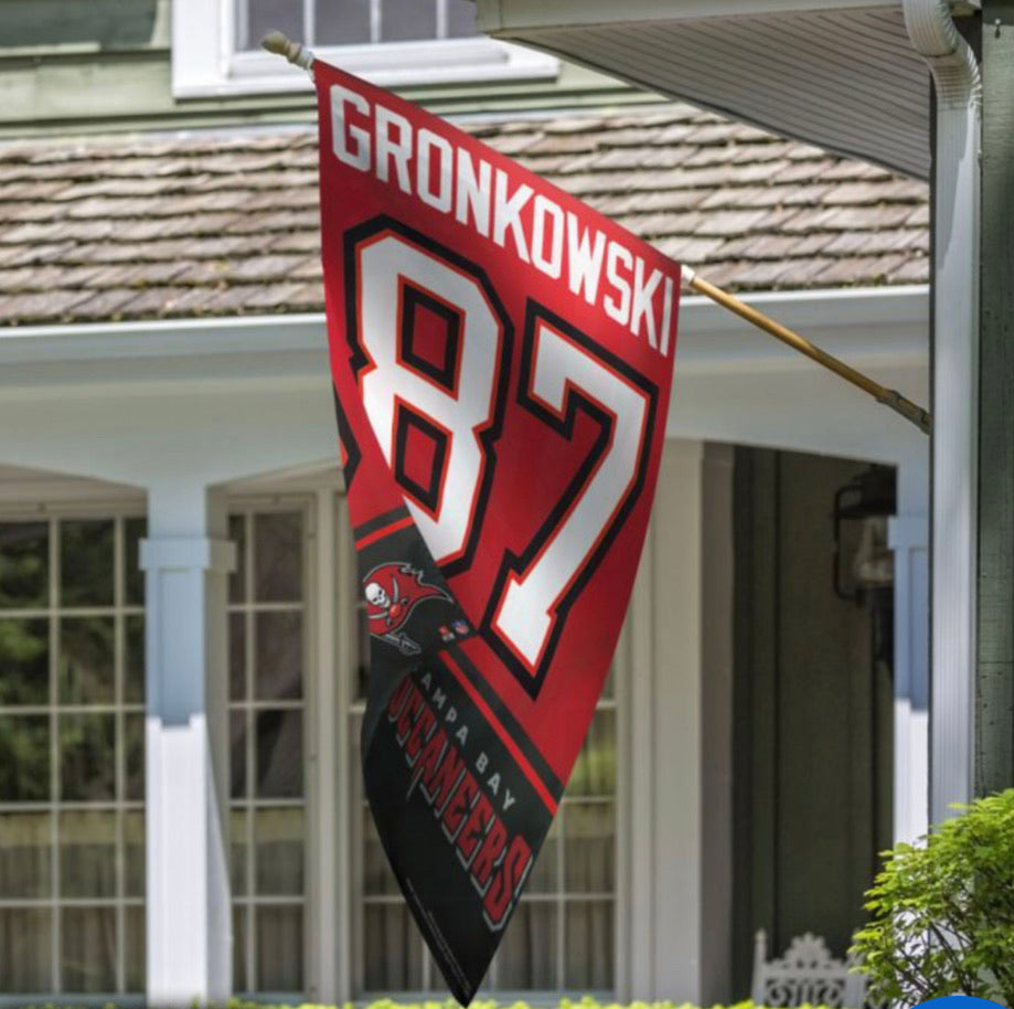 Tampa Bay Buccaneers Vertical Flag 28" X 40" ROB GRONKOWSKI - AtlanticCoastSports