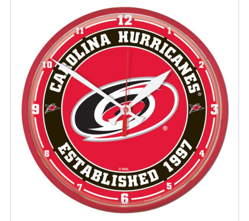 Carolina Hurricanes Wall Clock 12.75” - AtlanticCoastSports