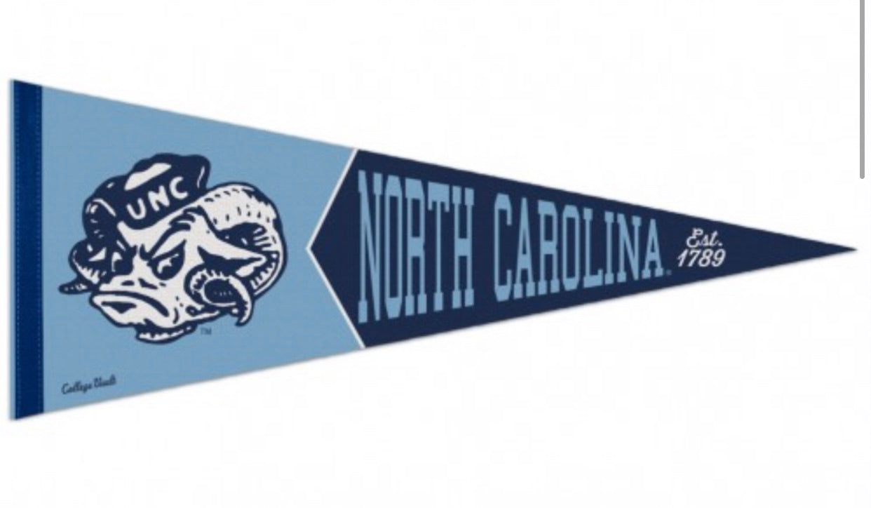 NORTH CAROLINA, UNIVERSITY OF /COLLEGE VAULT PREMIUM PENNANT 12" X 30" - AtlanticCoastSports