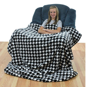 HOUNDSTOOTH THROW BLANKET / BEDSPREAD - AtlanticCoastSports