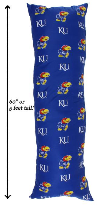 NCAA Kansas Jayhawks Printed Body Pillow - AtlanticCoastSports