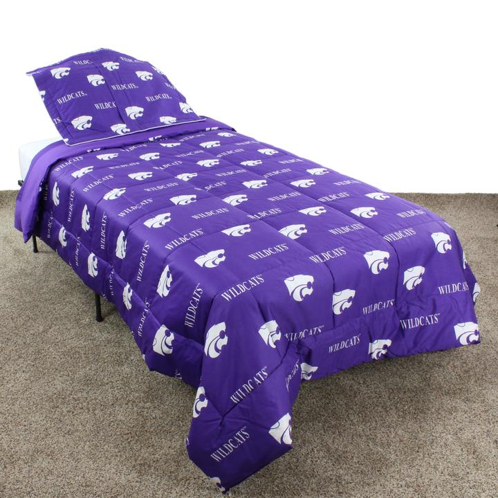 NCAA Kansas State Wildcats Reversible Comforter Set - AtlanticCoastSports