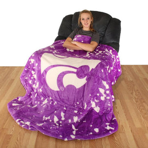 Kansas State Wildcats Throw Blanket / Bedspread 63" x 86" - AtlanticCoastSports