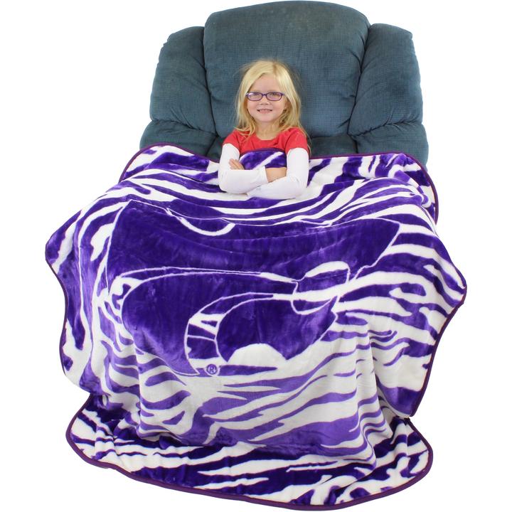 Kansas State Wildcats Soft Raschel Throw Blanket - AtlanticCoastSports