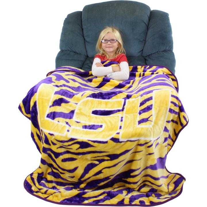 LSU Tigers Rachel Throw Blanket, 50" X 60" - AtlanticCoastSports