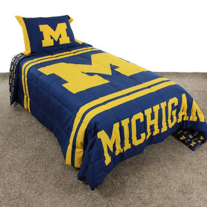 NCAA Michigan Wolverines Reversible Comforter Set - AtlanticCoastSports