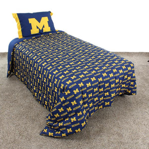 NCAA Michigan Wolverines Reversible Comforter Set - AtlanticCoastSports