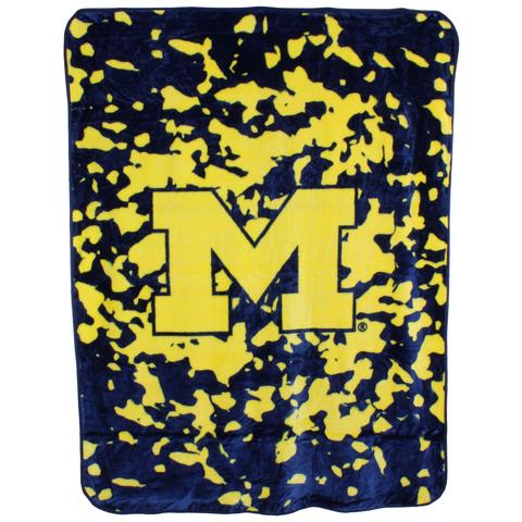 NCAA Michigan Wolverines Huge Raschel Throw Blanket - AtlanticCoastSports