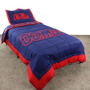 NCAA Ole Miss Rebels Reversible Comforter Set - AtlanticCoastSports