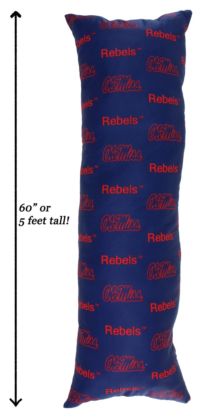 NCAA Ole Miss Rebels Printed Body Pillow - AtlanticCoastSports