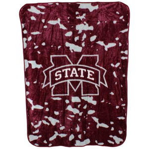 NCAA Mississippi State Bulldogs Huge Raschel Throw Blanket - AtlanticCoastSports