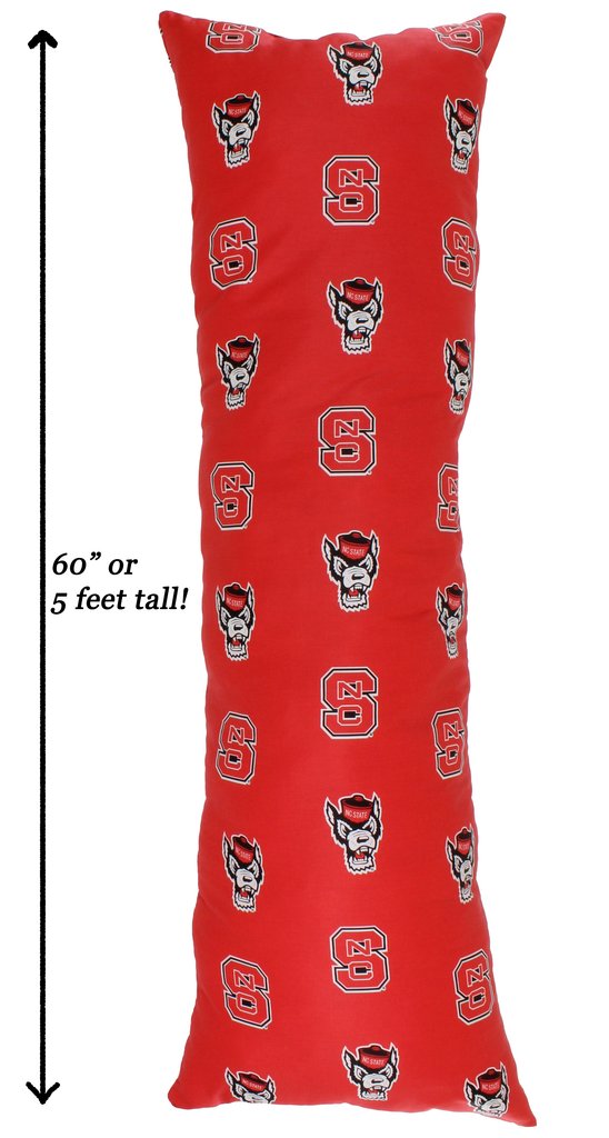 NCAA NC State Wolfpack Printed Body Pillow - AtlanticCoastSports