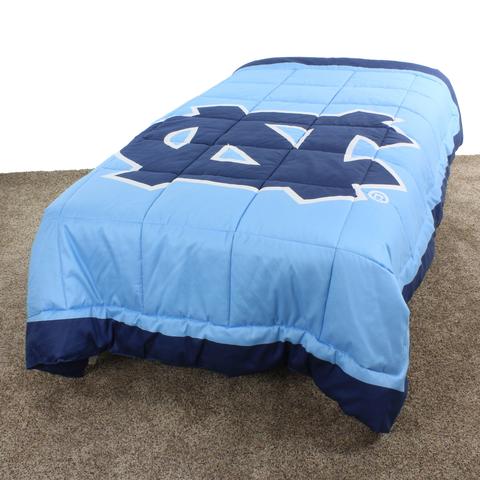 North Carolina Tar Heels 2 Sided TWIN Big Logo Light Comforter - AtlanticCoastSports