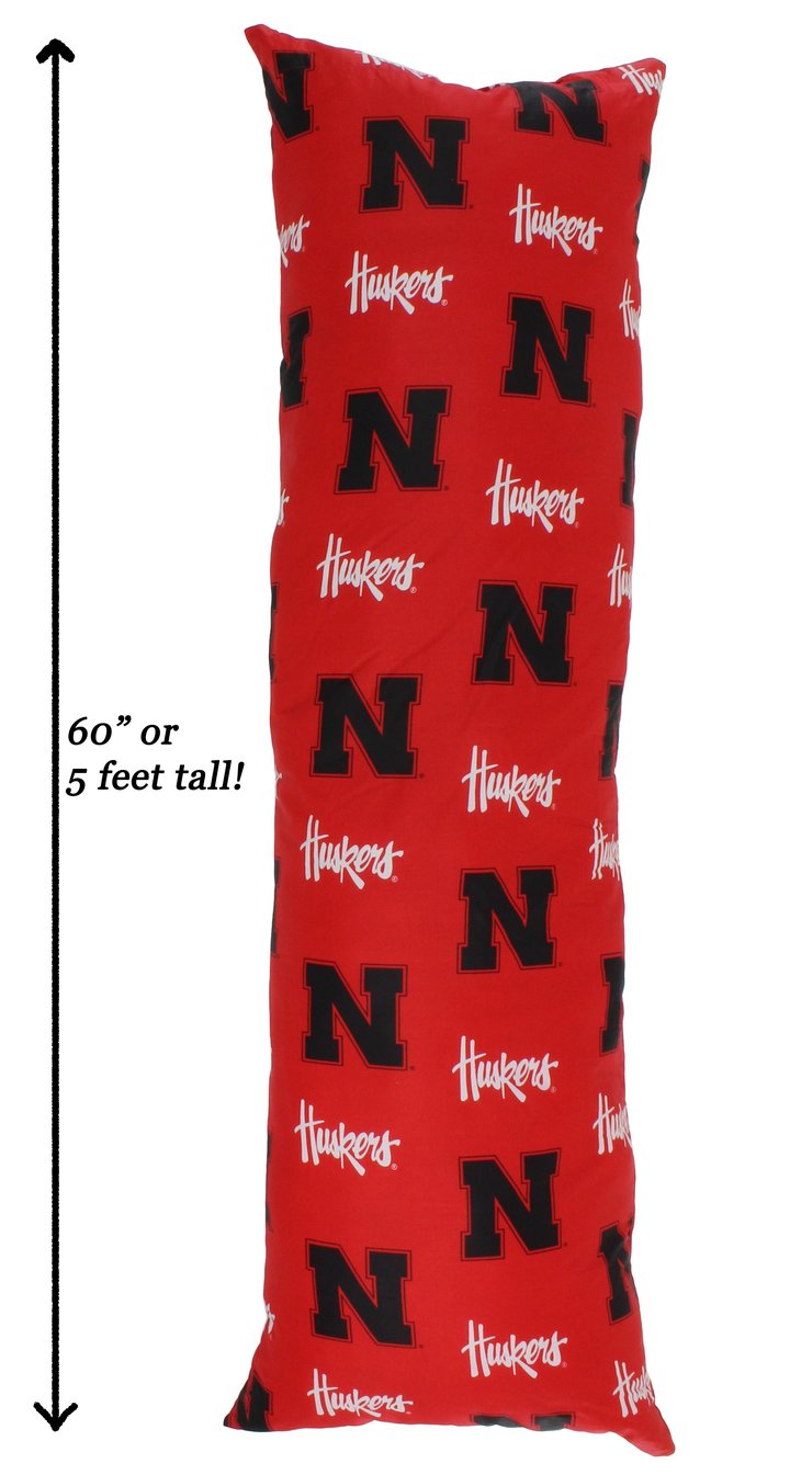 NCAA Nebraska Cornhuskers Printed Body Pillow - AtlanticCoastSports