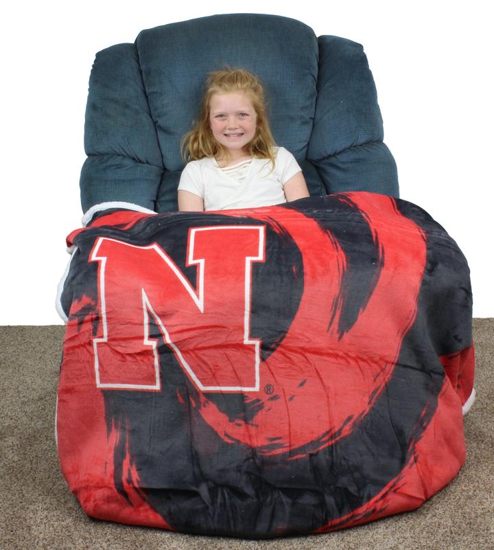 NCAA Nebraska Cornhuskers Sherpa Throw Blanket - AtlanticCoastSports