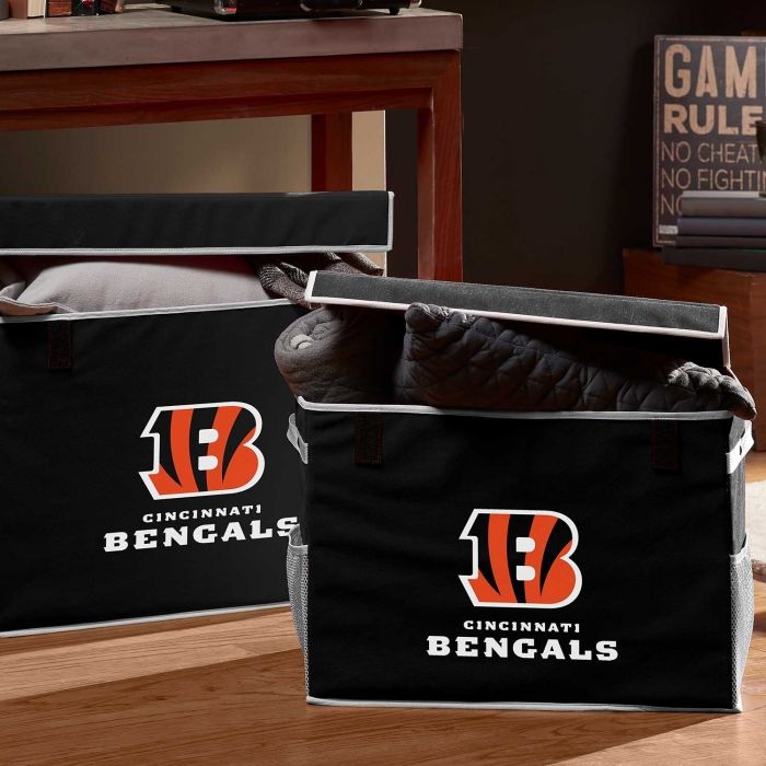 Cincinnati Bengal's NFL® Collapsible Storage Footlocker Bins - AtlanticCoastSports