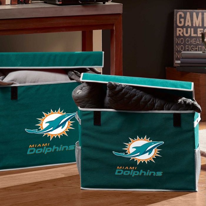 Miami Dolphins  Collapsible Storage Footlocker Bins - AtlanticCoastSports