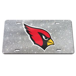 Arizona Cardinals Glitter Backgrounds Acrylic Classic License Plates - AtlanticCoastSports