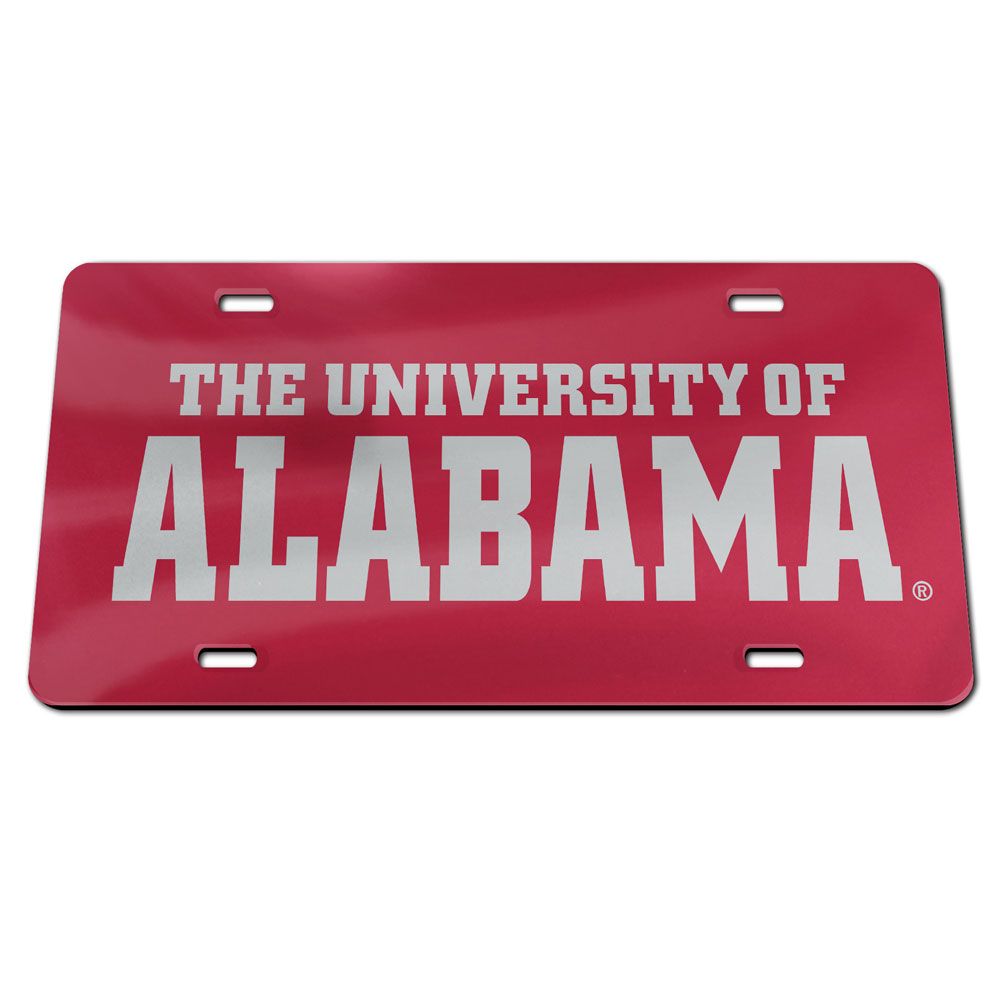 Alabama Crimson Tide Acrylic Classic License Plate - AtlanticCoastSports