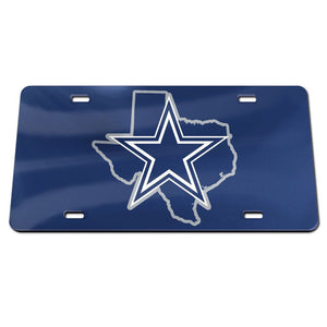Dallas Cowboys State Specialty Acrylic License Plate - AtlanticCoastSports